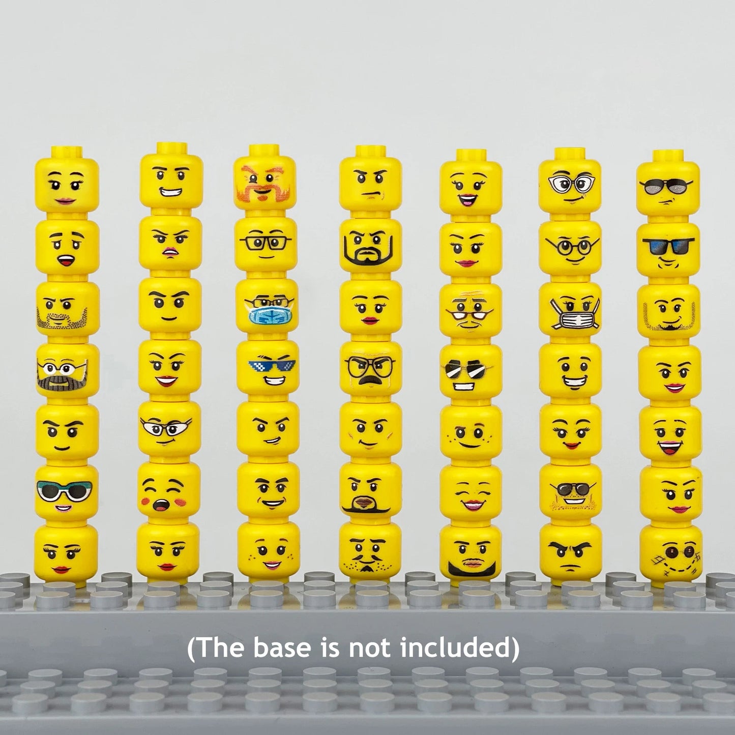 56pcs Building block mini figure heads pack