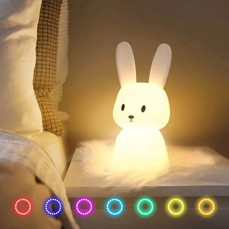 LED Rabbit touch sensor night light for children & babies