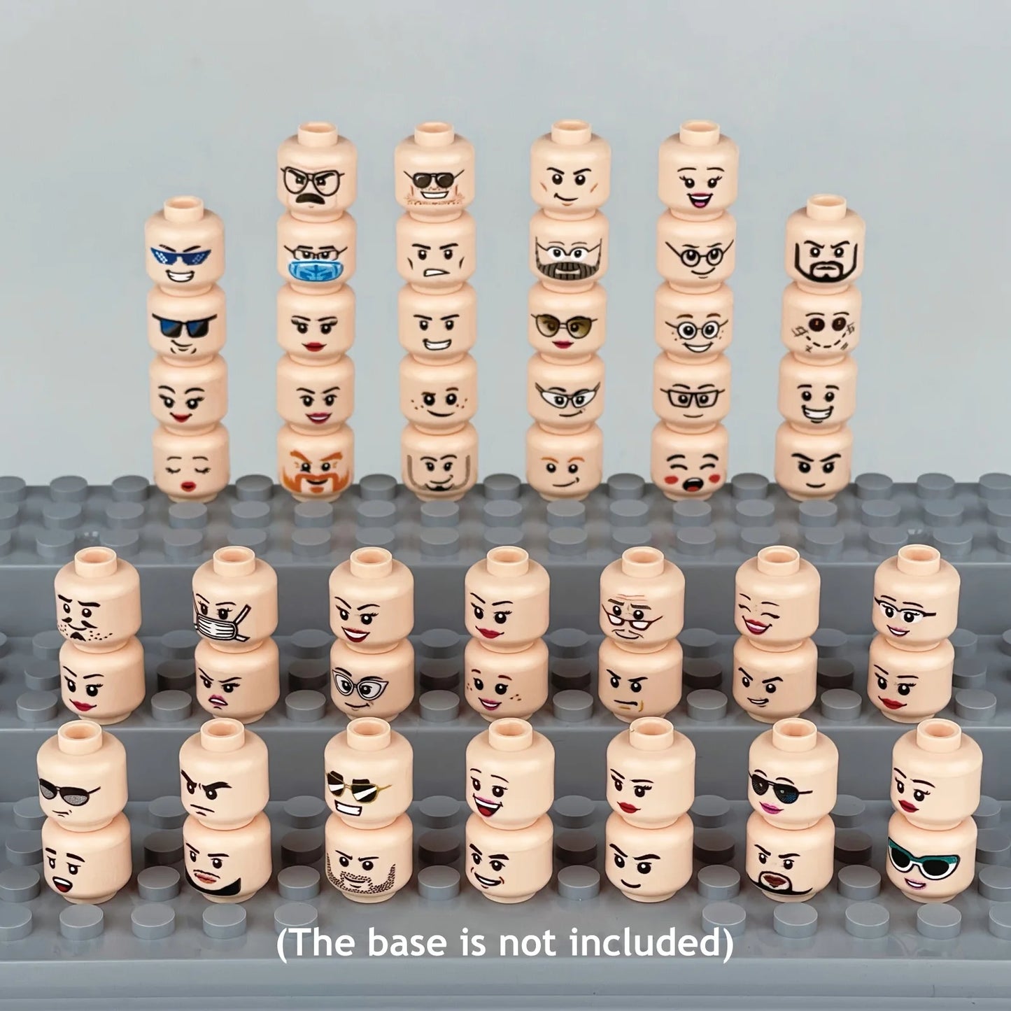 56pcs Building block mini figure heads pack