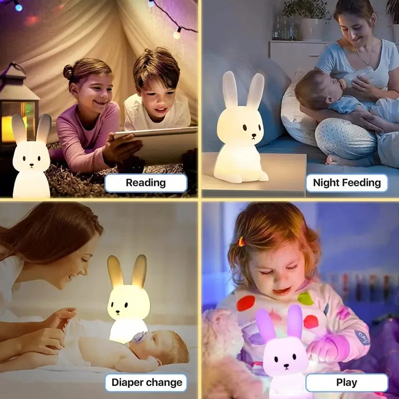 LED Rabbit touch sensor night light for children & babies